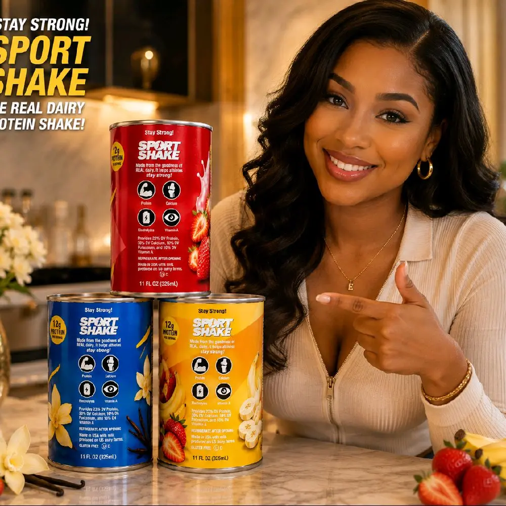 Sport shake  Protein shakes Variety  pack of 3 ( Vanilla, Strawberry,Banana