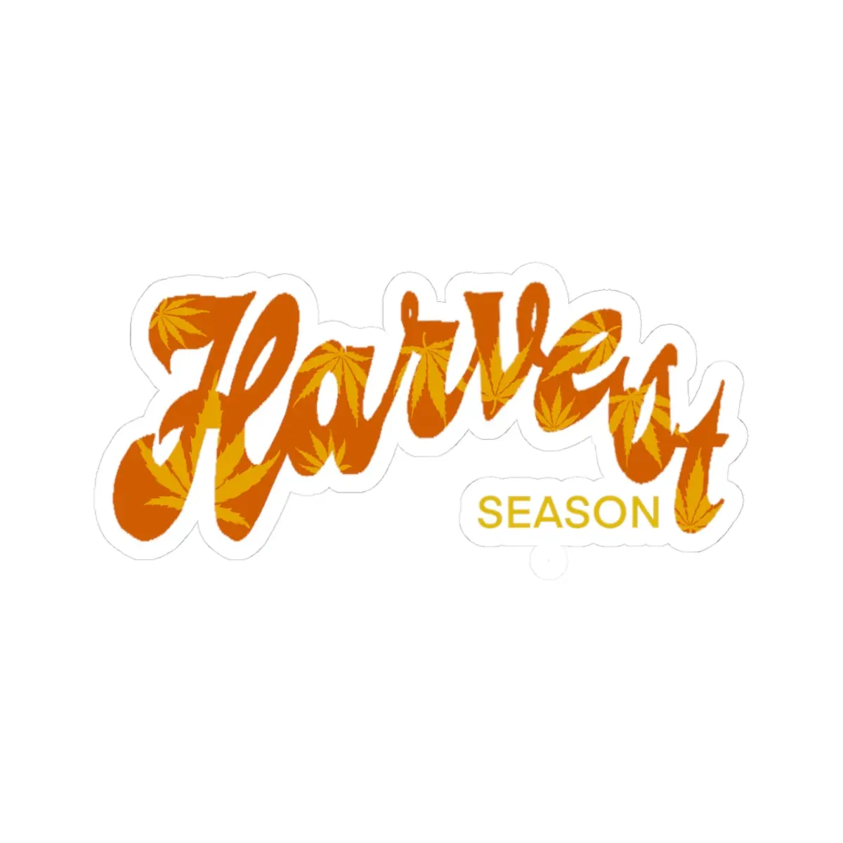 Harvest Season Orange and Yellow Sticker