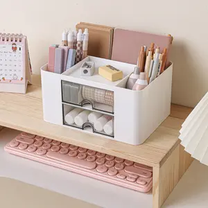 Multifunctional Storage Box, Office Desk Organizer, Desk Tidy, Bedroom Storage Box, Stationery Cosmetics Multi-Purpose Holder, Office Girly Desk Accessories, Suitable for Multiple Scenarios