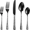 5-30 Piece Leopard Print Dinnerware Set, Stainless Steel Spoons Forks Knives, Dishwasher Safe, Mirror Polished, Tableware Set, Forks Spoons And Knives Set