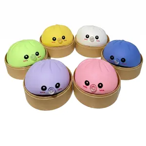 2026 New Dumpling Squishy Toy, Bubble-Blowing Soft TPE Squeeze Fidget Toy with Steamer Case, Cute Stress Relief Desk Toy, 1pc