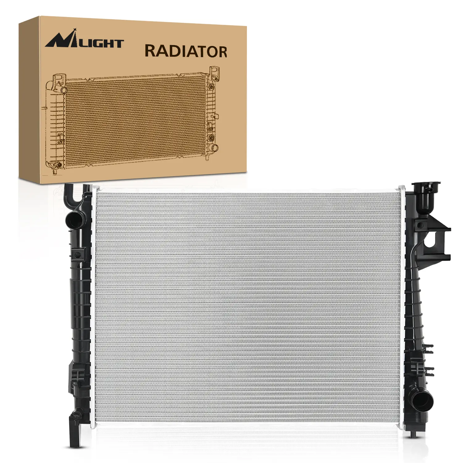 Nissens Performance Aluminum Core Radiator with Boiling Point Boost - Leak-Tested, Precision-Folded OEM Replacement for Dodge Ram 1500 (2002-2008), Ram 2500/3500 (2003) 3.7V6, 4.7/5.7/5.9L V8 Engines (4WD/RWD)
