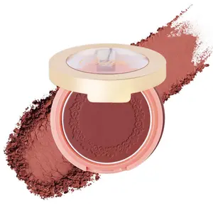 Plummy Brown Blush Makeup Powder| Rich Color Cream Blush Blendable| Natural Matte Tan Skin| Vegan &Cruelty-Free | 02 Cheek to Cheek 4.8g