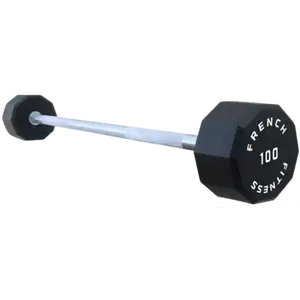 French Fitness Straight Urethane Barbell 100 lbs - Single (New)
