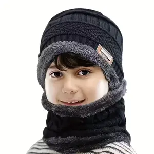 Winter Beanie Baby Hat | Knitted Plush Lined Cap | Warm Unisex Hat Cozy Stylish Comfortable Washable,