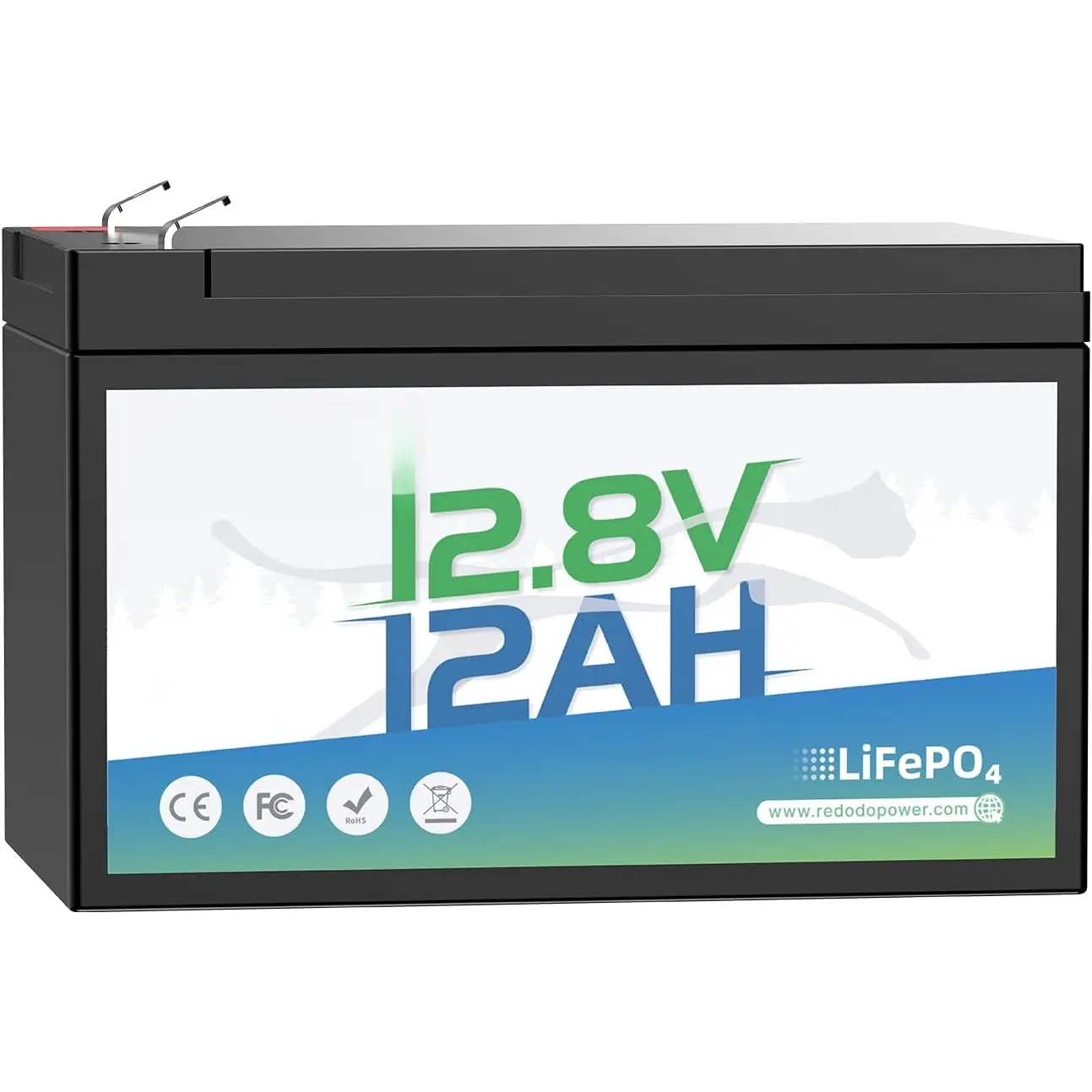 12V 12Ah LiFePO4 Lithium Battery, Automotive Grade Cells, 4000 Deep Cycles, 3.2lbs Ultra-Lightweight, BMS Protection, 12V Deep Cycle Battery Perfect for Home Outdoor Marine Use