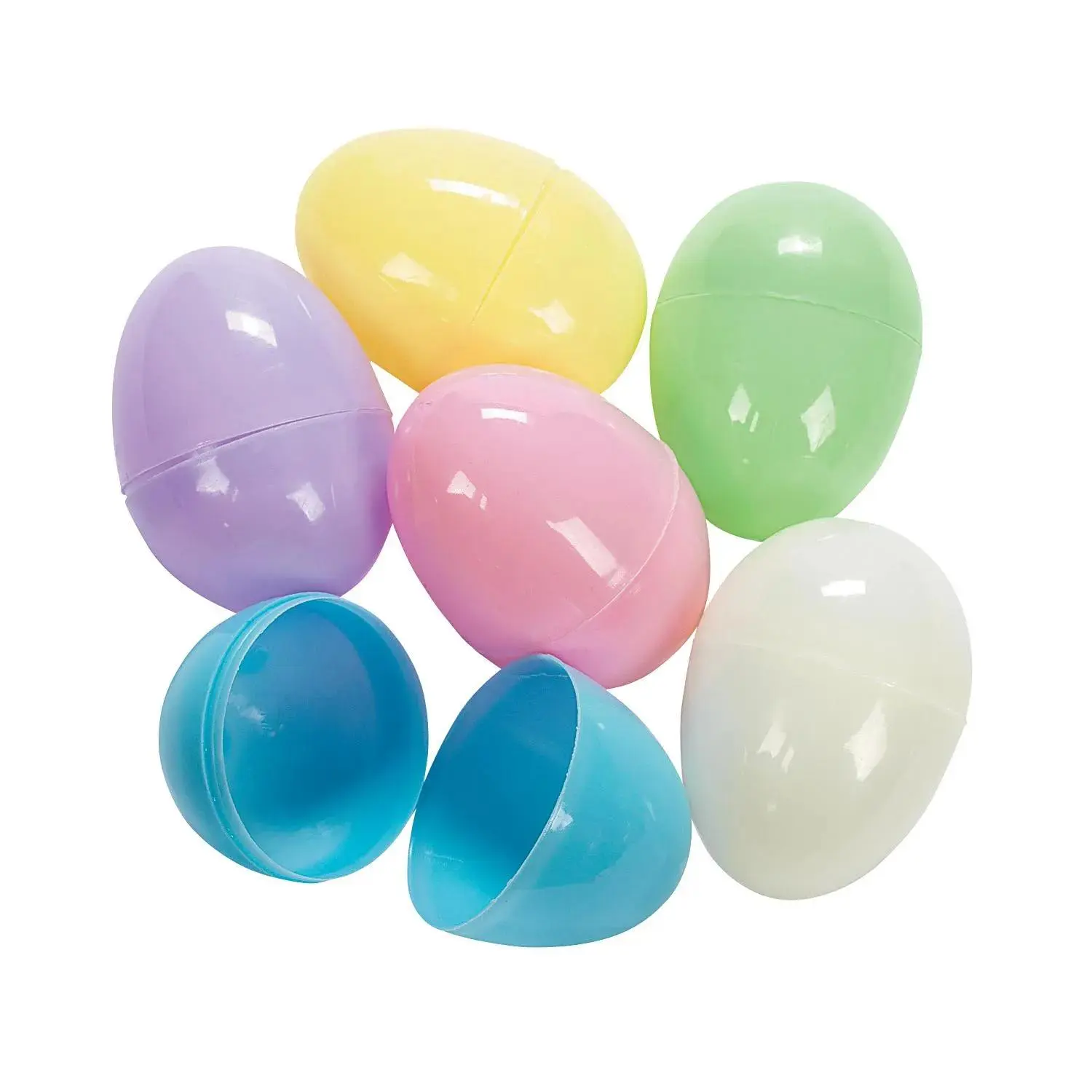Colorful Pastel Plastic Easter Eggs - 12 Pc. for Festive Celebrations