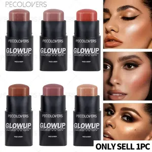 1pc Matte Blush Stick, Suitable For Lips And Cheeks, Lip Cheek Tint, Waterproof, Rich Color Payoff, Universal Shade, Brightening Effect, Beginner-Friendly|Fashion Packaging Design |Daily Use