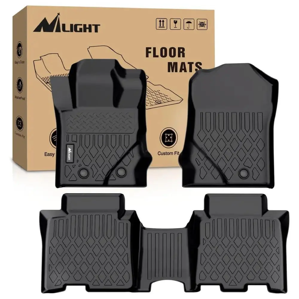 Nilight Custom Fit Car Floor Mat - TPE Car Floor Mats for 2021-2025 Ford Bronco 4-Door, Fast-Cleaning Automotive Interior Accessory, Car Foot Mats, Car Accessories