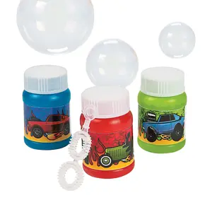 Mini Plastic Race Car Bubble Bottles - 24 Pc.
