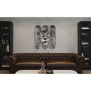 Roaring Rivalry – 3-Deck Skateboard Wall Art Series