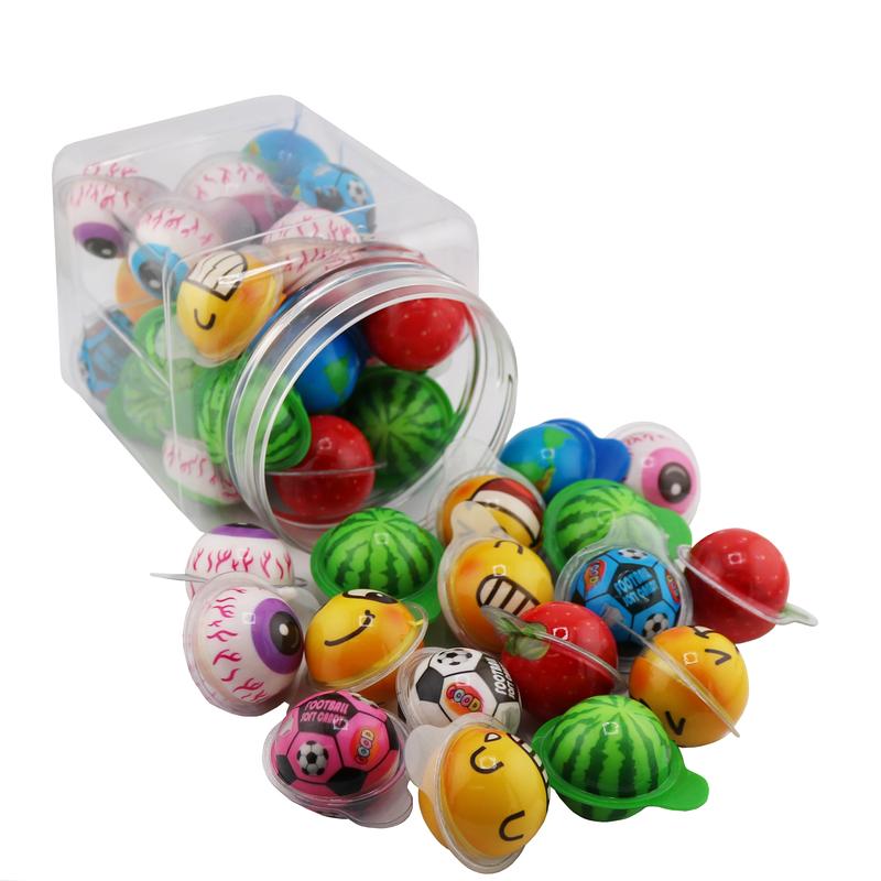 ASSORTED BALL JELLY FILLED GUMMIES 20 PIECES IN JAR