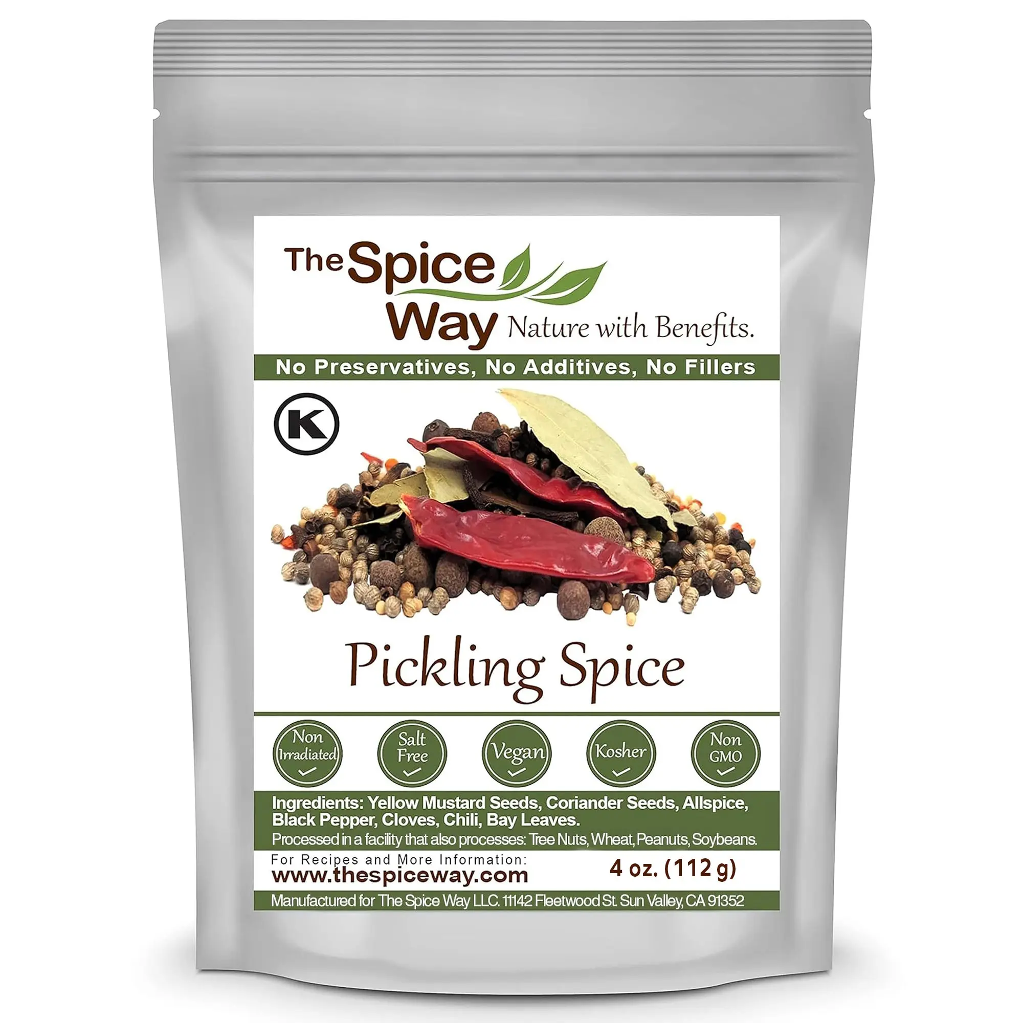 The Spice Way Pickling Spice - Chinese Herbal Blend -  Vegan & Kosher - No Preservatives - Non-GMO