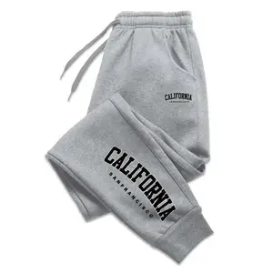 ZHIOCN Men's Jogging Sports Pants Daily Sweatpants Casual Versatile 2024 New Fashion Four Seasons Full Length Polyester Drawstring Closure