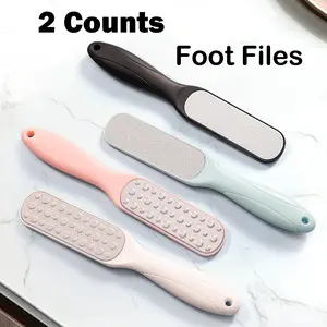 2 Counts Pedicure Foot Rasp File Remover Tool, Double-Sided Stainless Steel - Double-Sided Design for Safe Callus Removal