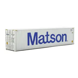 Walthers Scenemaster 949-8263 HO 40' Hi-Cube Corrugated-Side Container - Assembled -- Matson (gray, blue)