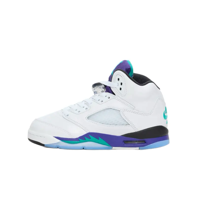 Nike Air Jordan 5 Retro Grape Women’s-Youth Classic Clean Vibrant Reflective Heritage Sports Sneakers Fashion Footwear, Ice, Casual Wear, Leather Upper, Collectors, Legends Revived, Grape Ice