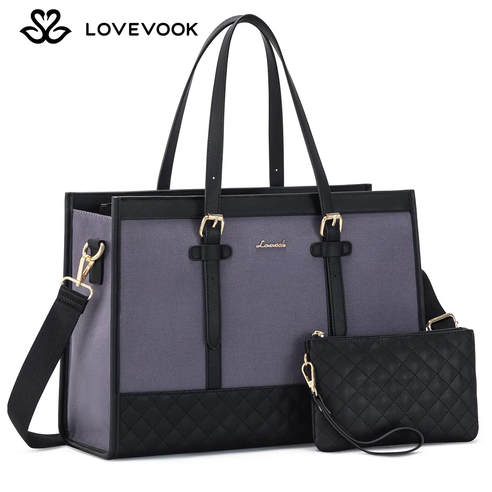 Iron Blue Grey & Black(Canvas+PU Leather edge) 