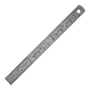 Pacific Arc, Stainless Steel Ruler with Inch/Metric Conversion Table