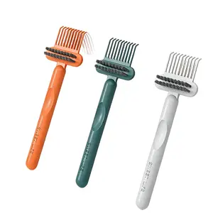 Comb & Hairbrush Cleaner Set (2 Count) — Dual-Tool Mini Rake/Bristle Brushes to Remove Hair, Dust & Product Build-Up from Combs & Brushes — Portable, Reusable, Professional or Home Use