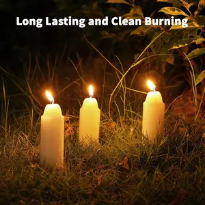 【10/20Packs】15-Hour Candles Compatible with Candle Lanterns, Long-Burning Candles for Outdoor, Camping, Emergency, Survival Emergency Preparedness