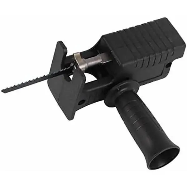 Electric Drill to Reciprocating Saw Adapter - Drill Compatible 3 Saws Set, Premium Steel & Plastic Portable Attachment, Removable Grip, Scratch-Resistant, Impact-Proof for Wood Curve Cutting (Black)