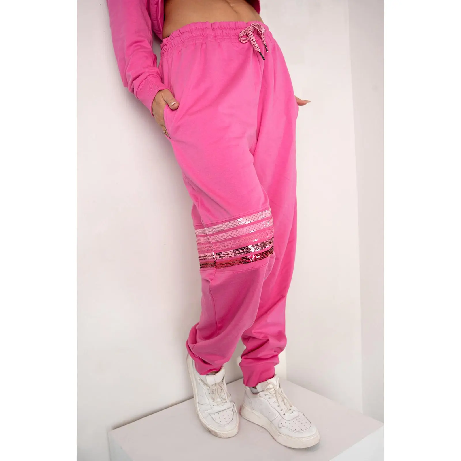 Pitaya Sequin Leg Stripe Joggers