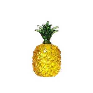 Golden Pineapple Glow Glass Art