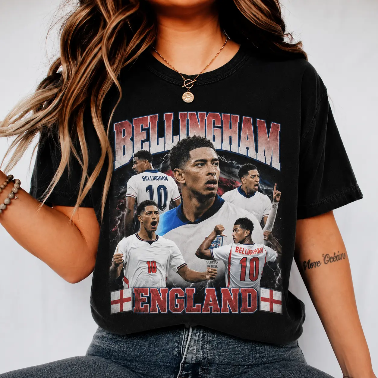 Judee Bellinghamm Vintage Bootleg Shirt, England Soccer Tee, Retro Football Graphic Tee, 90s Distressed Fan Shirt