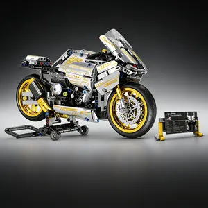 New Motorcycle Building Block Toy Set, Motorbike Enthusiast Collection Display Kit, Perfect Holiday Gift for Ages 12+, Building Blocks Set