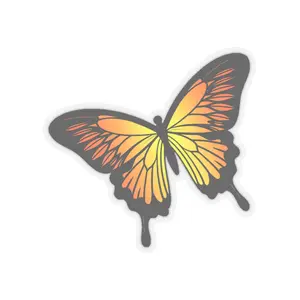 Butterfly Sticker - 100% Vinyl with 3M Glue - 4 Sizes Available - White or Transparent - Indoor Use Only