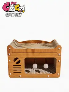 Cat Scratcher House 2-in-1 - Ideal for Scratching, Resting, and Playing