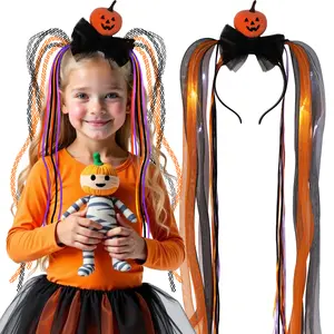 PinkSheep LED Light Up Pumpkin Ribbon Headband for Women, Men, Children, and Adults - Halloween Party  and Gift Idea Accessories Masks