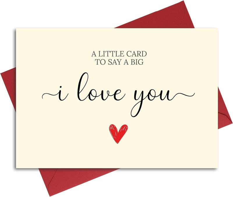 Cheerin Romantic Valentines Day Card with Envelopes - Sweetest Day Cards for Him and Her - Anniversary Card for Husband Wife Fiance Boyfriend Girlfriend - Birthday Card Gift 5X7 Inch