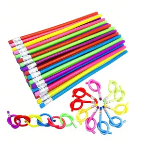 6-Pack Flexible Bendable Pencils with Erasers for Writing and Drawing Versatile Tools for Students and Artists