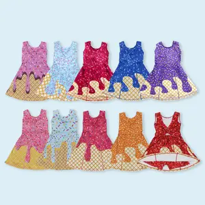 Girls ice cream active wear yoga dress athletic style