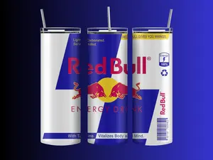 Energy Drink Tumbler - 20oz Portable Water Bottle with Metal Straw and Cleaning Kit - Beverage, Lightweight Mug Washable