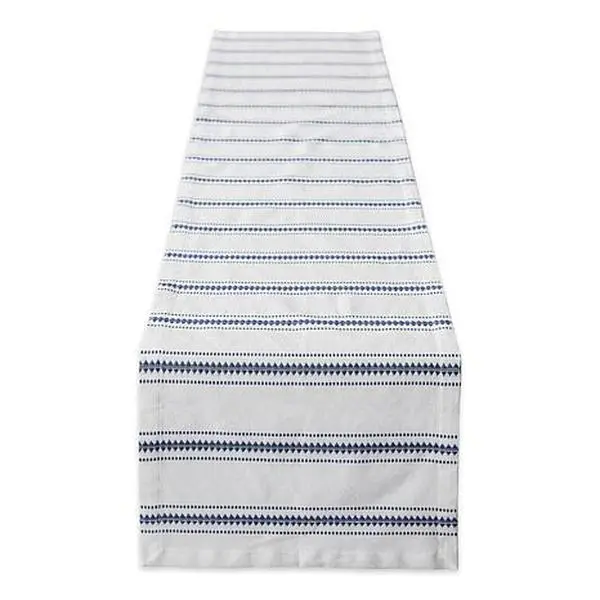 Design Imports Zig Dobby Stripe Table Runner - 14" x 72"