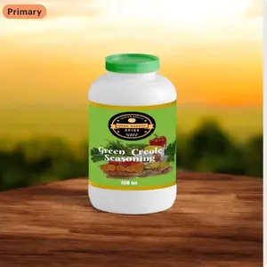 Fresh Garden Spice Haitian Green Creole Seasoning 128 oz - Fresh Greenonions Bell Peppers Garlic Parsley Thyme Olive Oil Ginger Turmeric Vinegar - Ideal for Seafood Meats Vegetables - GMO Free No MSG