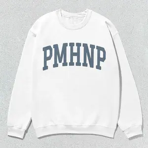 PMHNP Sweatshirt Psychiatric-Mental Health Nurse Practitioner Collegiate Crewneck Sweater Unisex Grey