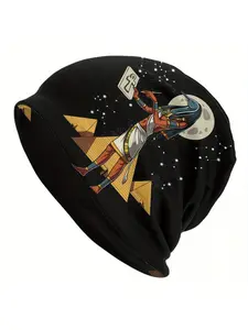 Biihudu Men' Egyptian Pharaoh Print Beanie Suitable for Themed Events & Egyptian Culture Fans Beanies