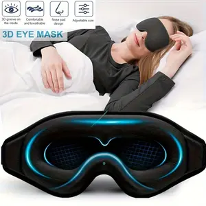1pc Sleep Mask, Sleeping eye mask, 3D Deep Contour Eye Mask with Adjustable Straps to Fit Head Shapes, Universal Eye Mask for Men and Women to Block Light, Blackout Soft and Comfortable Eye Mask for Night Shifts, Travel, Naps, Black, for Bedroom