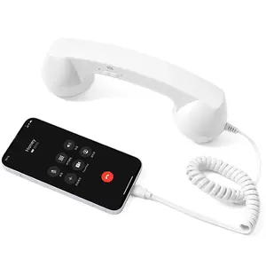buy it today Wired Type-C Mobile Calls Telephones Receiver Antique Style Call  Plug Play Clear Calls Handset Headset Companion phone accessory earphone headphone