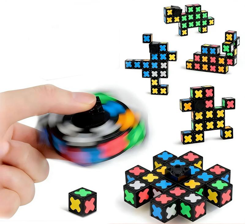 Mini Magnetic Fidget Toy Transformable Fidget CubeLuminous Spinning Top ...