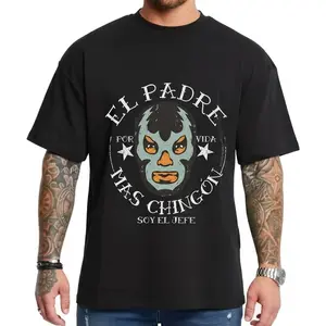 El Padre Mas Chingon T-Shirt - Tee T-Shirt Hoodie Sweatshirt Oversized Outfits, Chicanos Clothing, Cholo Clothes Mexican Style, Brown Pride, Gift For Men and Women, Full Size, Outdoor, Lowrider, StreetStyle, Unisex Womenswear