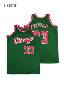 Men's No.33 Letter Embroidery Basketball Jersey, Loose Breathable Sleeveless Crew Neck Tank Top, Suitable for Basketball, Sports, Running, Workout