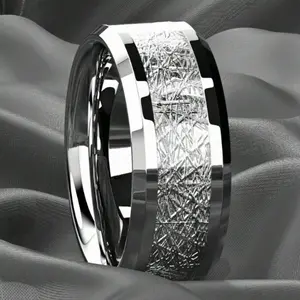 Plain Silver Inlaid Rings for Men and Women, Ideal for Couples, Weddings, Engagements, and Holidays, Most Popular Product in 2025