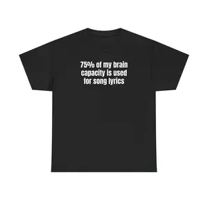 Song Lyrics Unisex Heavy Cotton Tee- Funny- Music - Lyrics - Gift for Men and Women
