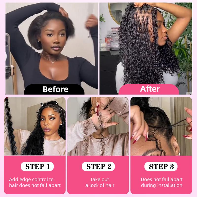 PerisModa 15A Boho Human Braiding Hair For Boho Braids Burmese Curly Bulk 100% Human Hair Extensions For Bohemian Knotless Braids 12-32 Inch No Weft 1/3/4 PCS Natural Black Braiding Human Hair