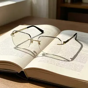 Classic Style Reading Glasses for Men and Women, Lightweight Metal Frame, Ideal for Reading and Craft Work